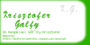 krisztofer galfy business card